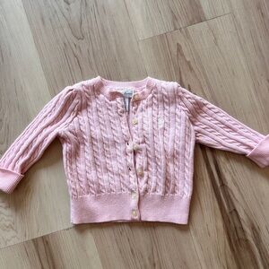 Ralph Lauren Pink girls Cable Knit Sweater 12 months